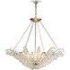Quantum 4 Light 31 inch Contemporary Silver Leaf Chandelier Ceiling Light